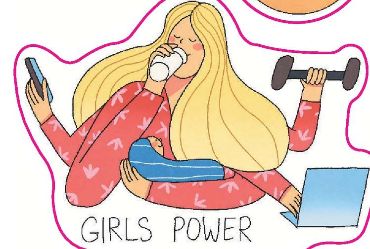 Girls power sticker